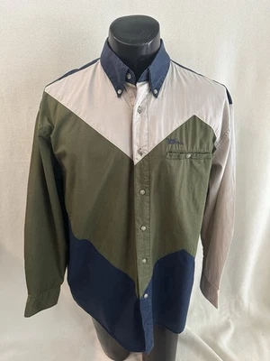 Camisa Mo Betta Para Hombre X-Grande Manga Larga Con Botones Camisa Multicolor De Colección Foto 1 de 4