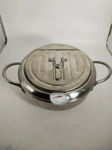 Japanese Deep Frying Pot Tempura Fryer Pan Temperature Control Stainless Steel - Picture 1 of 5