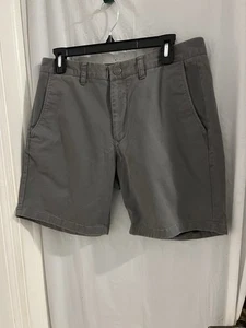 Bonobos Chino Shorts Mens 32 Gray Flat Front 7" Standard Fit Cotton Blend - Picture 1 of 6