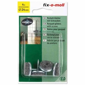 fix-o-moll Parkettgleiter mit Schraube 24 mm 4 Stück - Bild 1 von 2