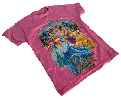 Hanes Girls Disney Princesses Pink Short Sleeve Shirt Size X-Small - Image 1 of 3