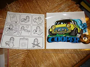 Transfer Decalque de Tee shirt Mini Cooper British Leyland - Foto 1 di 1