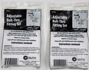 2 Sets Gilpin Ironworks #438 Adjustable Bolt-Thru Fitting Set (4 Pcs Per Set) - Picture 1 of 3