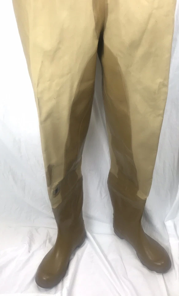 World Famous Chest Waders with Straps & Rubber Cleated Boots Size 12 - Image 1 of 4