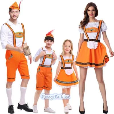 Oktoberfest Family Leiderhosen German Beer Bavarian Men Women Boys Girls Costume — 第 1/4 张图片
