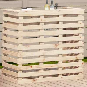 Outdoor Bar Table 113.5x50x103 cm Solid Wood Pine vidaXL - Picture 1 of 9