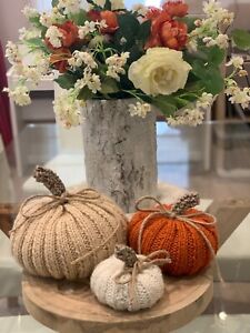 KNITTING PATTERN -Pumpkins autumn decorations (Halloween)
