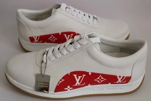 Louis Vuitton x Supreme Sneakers White Leather Gr. 9 UK/LV / 42 - 43.5 - Bild 1 von 8