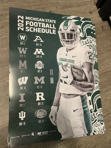 2022 Michigan State Spartans football schedule poster MSU Mel Tucker RELENTLESS! Cover