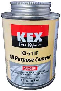 Kex KX-511F Cold Vulcanizing Rubber Tire & Tube Patch Plug Repair Cement Glue - Bild 1 von 3