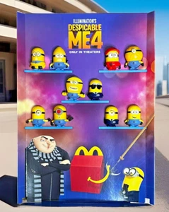 McDonald’s 2024 DESPICABLE ME 4 Minions 10er Set ORIGINAL LADENDISPLAY RARITÄT - Bild 1 von 14