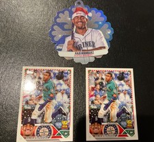 2023 Topps Holiday Julio Rodriguez  Ornament And TWO Rookie Cup Cards