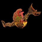 Hand Carved Wooden Flying Black Dragon Mobile Indonesian Folk Art Hanging Decor