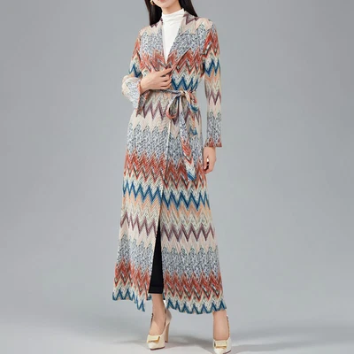 Cárdigan tejido bohemio para mujer Maxi rompevientos estampado floral de moda para dama Foto 1 de 4