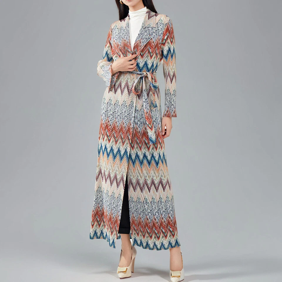 Cárdigan tejido bohemio para mujer Maxi rompevientos estampado floral de moda para dama Foto 1 de 4