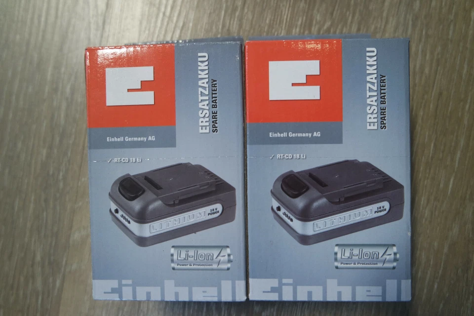 2x Einhell  Akku 18 v  1,3 Ah Li-Ion RT-CD 18 Li - Bild 1 von 1