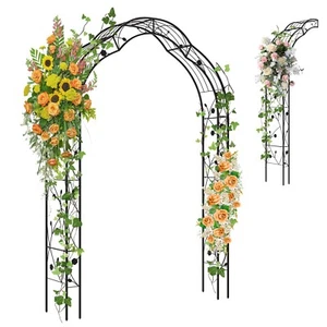 Rosenbogen Metall Torbogen Rankgitter Rankhilfe Rankbogen Gartenbogen halbrund - Bild 1 von 8