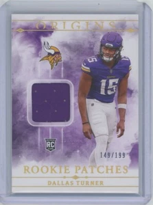 2024 Panini Origins - Rookie Patches #RPT-DTU Dallas Turner /199 (MEM, RC) - Picture 1 of 2