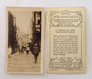 Pera Constantinople Peeps Into Many Lands Card Pair 1927 Cigarettes (B70) - Bild 1 von 2