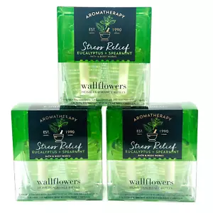 6 Bath & Body Works STRESS RELIEF Eucalyptus Spearmint Home Wallflowers Refills - Picture 1 of 5