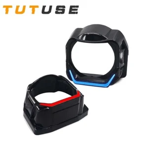 3.0" Angel Eyes Black Shrouds Fit Xenon/LED Projector Lens DRL White/ RED/BLue - Picture 1 of 10