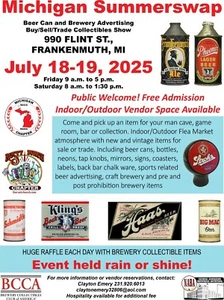 Michigan Summerswap Trade Show Flyer - Flat Top Beer Cans, Signs, Tap Handles - Picture 1 of 7
