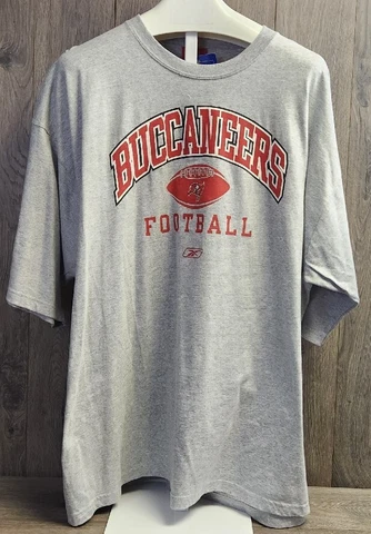 Tampa Bay Buccaneers T Shirt Mens 2XL Reebok Gray NWT Cover