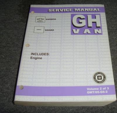 GMC Savana 1500 2500 3500 2005 furgoneta motor taller manual de reparación xz Foto 1 de 2