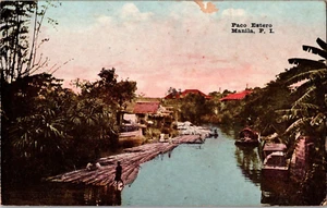 Postcard Paco Estero Manila Philippines Divided Back Unposted - Bild 1 von 2