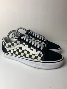 Men’s VANS Old Skool Checkerboard Suede/Canvas Skate Shoes - Size 9 2M - Picture 1 of 7