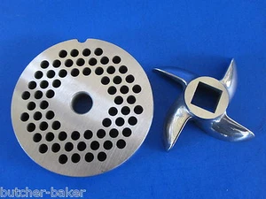 #22 x 3/16" orificio ACERO INOXIDABLE molinillo placa disco y cuchillo cortador - Imagen 1 de 4