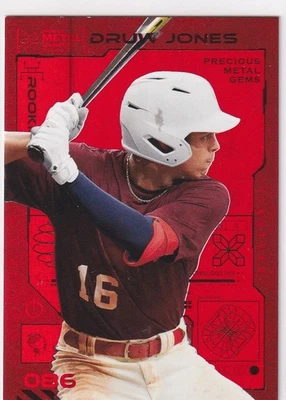 2023 SkyBox Metal Universe Druw Jones Red Precious Metal Gems 013/100 PMG - Image 1 of 2