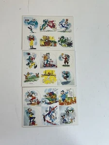 Vintage Walt Disney Pogs Lot of 3 Unpunched Sheets (18 Pogs) Goofy Sports New - Picture 1 of 18