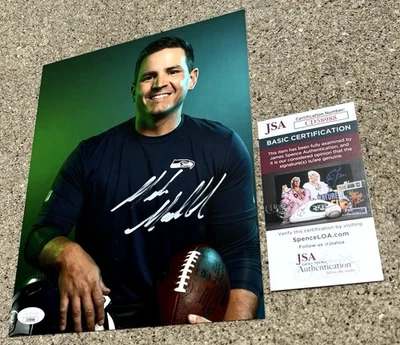 MIKE MACDONALD Seahawks SIGNED 8X10 Photo JSA COA SEATTLE - Image 1 of 2