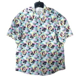 Camicia con bottoni logo Buc-ee's hawaiana adulto 2XL castoro palme vacanze - Foto 1 di 7