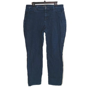 Talbots Slim Ankle Jeans Womens 14 Dark Wash High Rise Stretch Denim - Picture 1 of 4