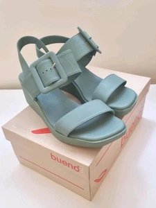 Bueno Damen Sandalette Felicity Seaform Leder Keilabsatz Gr. 39 Neu - Bild 1 von 10
