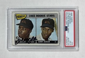 1965 Topps JOE MORGAN HOF PSA 3 SIGNED AUTO 10 ROOKIE Baseball Card #16 ASTROS - Picture 1 of 4
