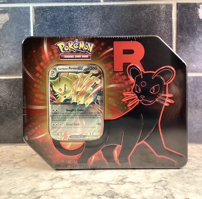 Pokemon Team Rocket Tin Persian ex sellado de fábrica Foto 1 de 4