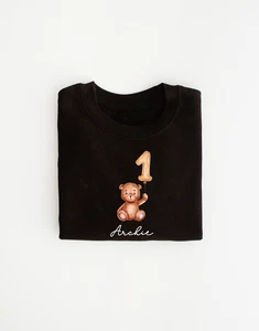 Personalised Birthday T-Shirt Bear 1st Birthday Kids top tshirt Tee Children's - Picture 1 of 17