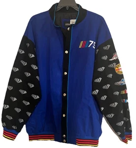 NASCAR 75th ANNIVERSARY JACKE ROYALBLAU/SCHWARZ GRÖSSE 2XL OFFIZIELL LIZENZIERT - Bild 1 von 9