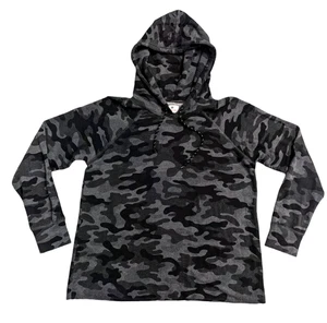 SUNDRY Pullover grigio mimetico con cappuccio super morbido taglia 2 / US Medium (8-10) - Foto 1 di 7
