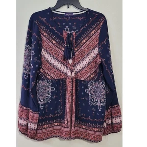 Artesia Bluse Damen X-Large skurril Landhaus Kern Boho Langarm Oberteil neu ohne Etikett - Bild 1 von 8