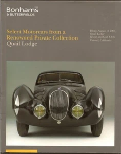 BONHAMS CARS Delahaye Ferrari Jaguar Talbot-Lago Private Collection Catalog 2006 - Picture 1 of 1