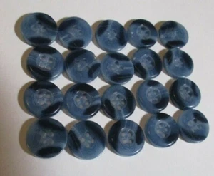 25 1/2inch NEW BLUE CHILD DOLL BABY SHIRT DRESS Buttons 4 HOLE - Picture 1 of 4