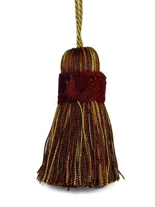 Nantucket Trimming Fairville DARK BRICK Sumac Sable Brown Shades Pillow Tassel  - Picture 1 of 1