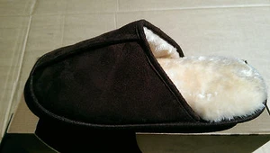 brandneu Herren braun/beige LUXUS KOMFORT MEMORY FOAM Hausschuhe Größe M/L - Bild 1 von 5