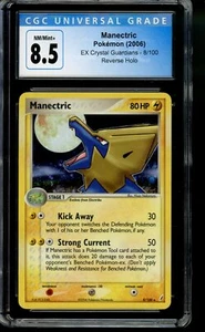Manectric 8/100 Pokemon TCG Crystal Guardians Holo Graded (Mislabled) CGC 8,5 NM - Foto 1 di 2