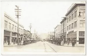 1919 Aberdeen, Washington - FOTO REAL Business Street, autos, postal antigua - Imagen 1 de 2