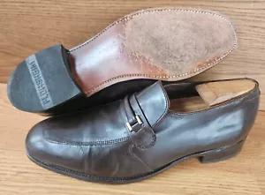 Vintage 8.5D USA MADE Florsheim Men's Leather Penny Loafers Shoes Slip On Brown - Picture 1 of 13